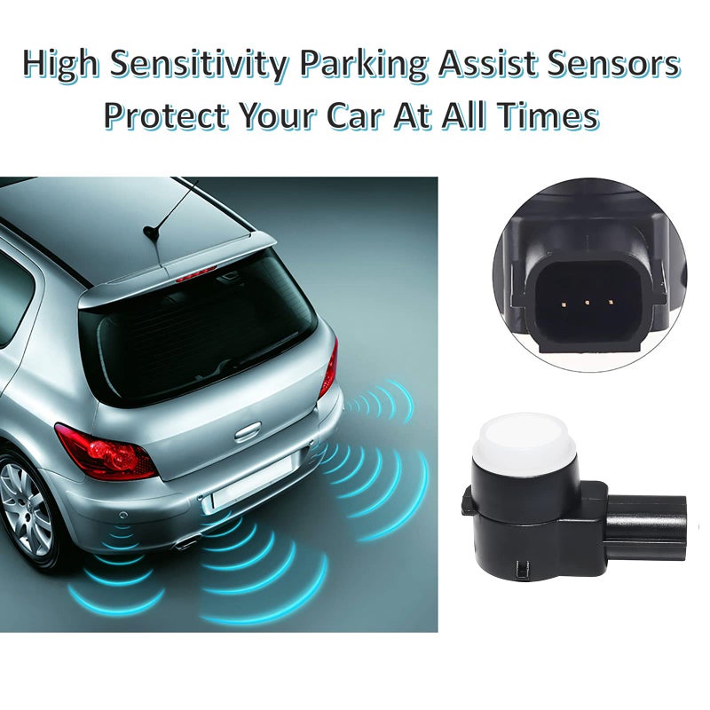 MANATEE 15239247 Backup Parking Assist Object Sensor, 25961316 Bumper Object Sensor for Chevy, for Cadillac, for GMC, for Buick Lucerne Enclave 25961317 25962147 (White 4PCS) - Image 2